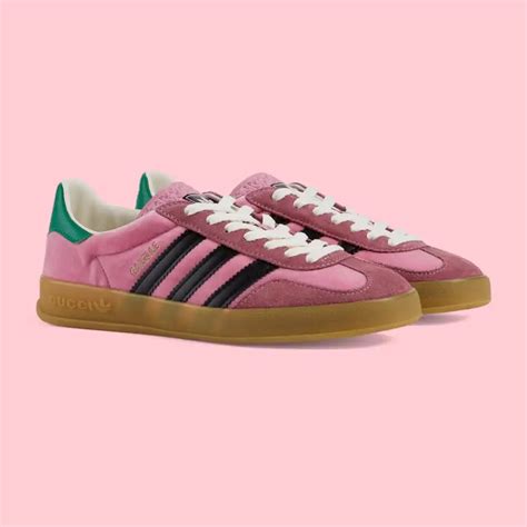 adidas gazelle x gucci pink|adidas x gucci white.